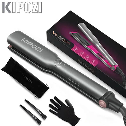 KIPOZI Professional Hair Straightener 1.75 Inch Flat Iron Advanced Ionic Technology Titanium Flat Iron Adjustable Temperature - Premium  from FRANTZDOL STORE  - Just $62.99! Shop now at FRANTZDOL STORE 