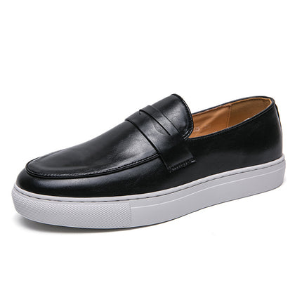 Plus Size Board Shoes Male Business Casual Leather Shoes HEBDO STORE