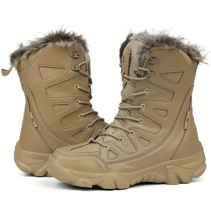 Men's Mid Calf Snow Boots, Winter Thermal Shoes, Windproof Hiking Boots With Fuzzy Lining - Premium  from FRANTZDOL STORE  - Just $80! Shop now at FRANTZDOL STORE 