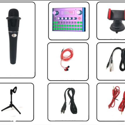 F007plus Special Live Broadcast Equipment, Sound Card, Mobile Phone, Computer, Universal Internet Celebrity Singing And Microphone Equipment HEBDO STORE