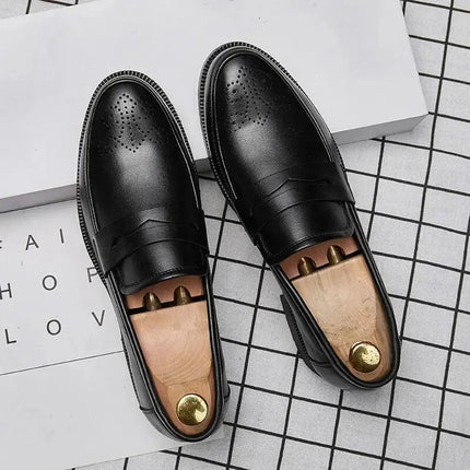 Luxurious Men Dress Shoes  Inner High Loafers Men Shoes Casual Shoe Man Fit Classic Party British Men's Height-increasing Shoes - Premium  from FRANTZDOL STORE  - Just $34.60! Shop now at FRANTZDOL STORE 