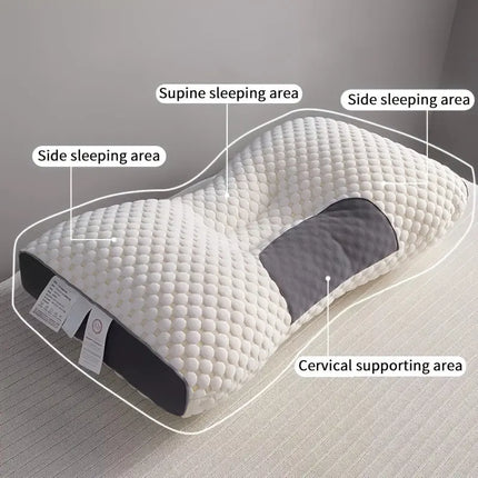 1pc Neck Protection Support Pillow, Cervical Bed Pillow for Side Back Sleeper with Sleep Protection HEBDO