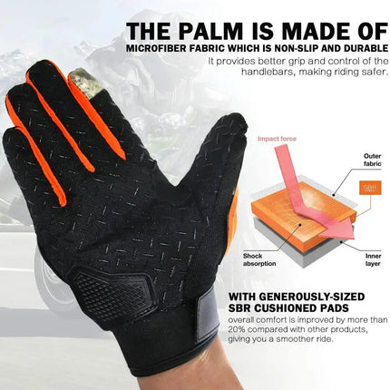 New Motorcycle Touch Screen Gloves Breathable Full Finger Outdoor Sports Protection Riding Dirt Bike Gloves Guantes Moto - Premium  from FRANTZDOL STORE  - Just $15.99! Shop now at FRANTZDOL STORE 