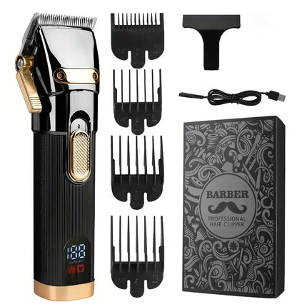 Powerful Metal Hair Clipper For Men - Stainless Steel Blade, 2000mAh Battery, Professional Hair Cutting Machine Hebdo Store