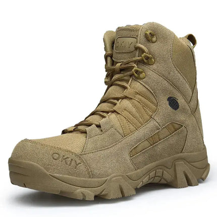 Men Military Boots Men Outdoor Cow Suede Ankle Boots Tactical Combat Boots Work Safty Shoe for Men Casual Waterproof Hiking Shoe - Premium  from FRANTZDOL STORE  - Just $16.61! Shop now at FRANTZDOL STORE 