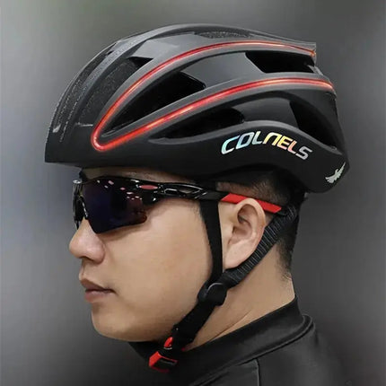 COLNELS Professional Cycling Helmet USB Charging Tail Light with Light Bar Outdoor Riding Sports Road Racing Bicycle Helmet - Premium  from FRANTZDOL STORE  - Just $51.26! Shop now at FRANTZDOL STORE 