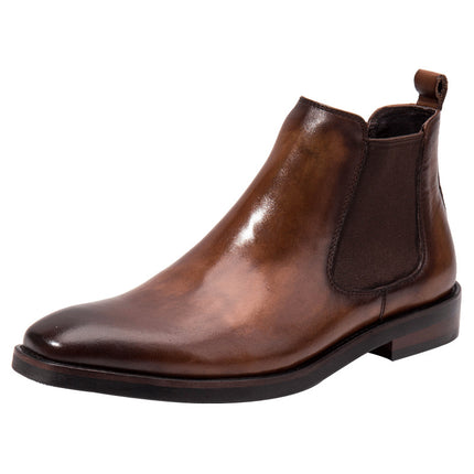 Brown Head Leather Business Shoes For Men HEBDO STORE