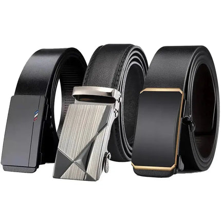 Men Belts Automatic Buckle Belt PU Leather High Quality For Men Leather Strap Casual For Jeans - Premium  from FRANTZDOL STORE  - Just $19.99! Shop now at FRANTZDOL STORE 