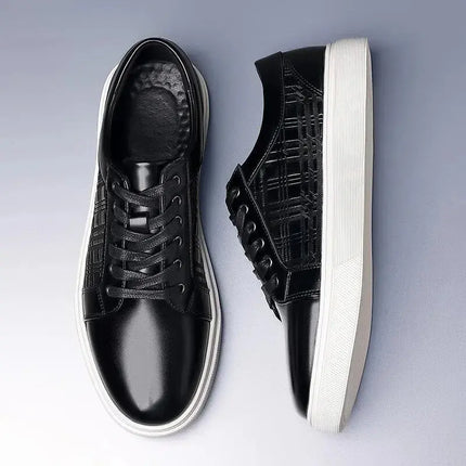 New Blue Men's Vulcanize Shoes Lace-up Solid Black Sneakers Casual Shoes Free Shipping Size 38-46 Men Shoes - Premium  from FRANTZDOL STORE  - Just $80! Shop now at FRANTZDOL STORE 