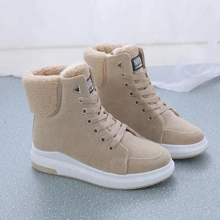 Platform Women's Shoes Winter Women Sneakers Warm Fur Plush Lady Casual Shoes Lace-up Fashion Woman Chunky Sneaker tenis femme - Premium  from FRANTZDOL STORE  - Just $8.61! Shop now at FRANTZDOL STORE 