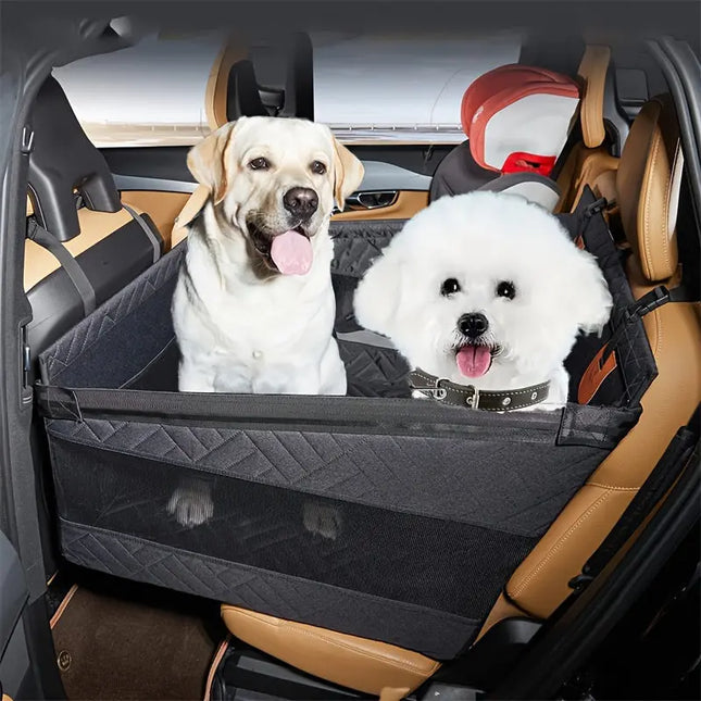 Durable Dog Car Seat Cover - Safe & Protective Pet Travel Hammock, Ideal for Adventure Activities HEBDO