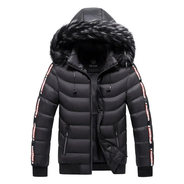 Winter Warm Jacket Men Parkas Fur Collar Hooded Thick Warm Cotton Outwear Male Windbreaker Brand Casual High-Quality Men Coat - Premium  from FRANTZDOL STORE  - Just $95! Shop now at FRANTZDOL STORE 