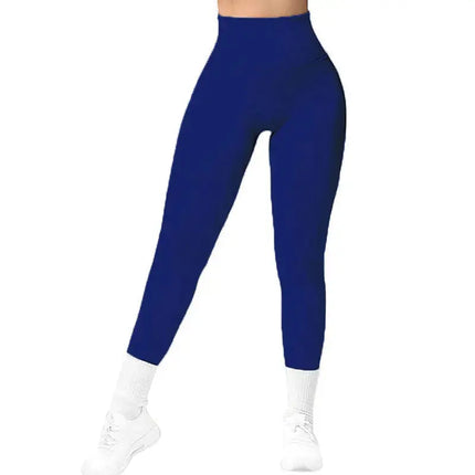 High Waist Seamless Leggings Threaded Knitted Fitness Pants Solid Women's Slimming Sports Yoga Pants Elastic Running Sport Leggings - Image #13