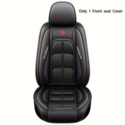 Luxury Faux Leather Car Seat Cover for Front Seat - Fit for Sedans, SUVs & Pickup Trucks - Durable, Comfortable & Stylish Vehicle Accessory, Front Car Seat Covers HEBDO