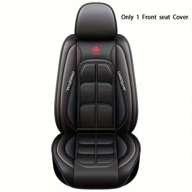 Luxury Faux Leather Car Seat Cover for Front Seat - Fit for Sedans, SUVs & Pickup Trucks - Durable, Comfortable & Stylish Vehicle Accessory, Front Car Seat Covers HEBDO