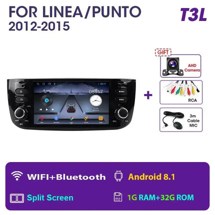 JMCQ 2 Din Android 12 Car Stereo Radio Multimedia For Fiat Linea Punto evo 2012-2015 Video Player 2Din Navigation GPS Carplay - Premium  from FRANTZDOL STORE  - Just $215! Shop now at FRANTZDOL STORE 