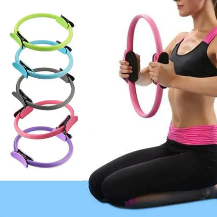 Yoga Fitness Pilates Ring Women Girls Circle Magic Dual Exercise Home Gym Workout Sports Lose Weight Body Resistance - Image #1