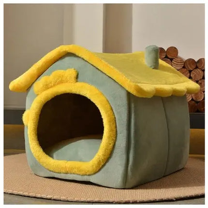 Foldable Dog House Pet Cat Bed Winter Dog Villa Sleep Kennel Removable Nest Warm Enclosed Cave Sofa Pets Supplies HEBDO