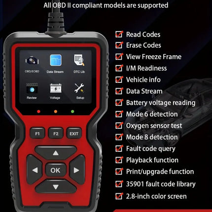 Car Full OBD2/EOBD Code Reader Scanner Automotive Professional OBDII Diagnostic Tools Car Diagnostic HEBDO