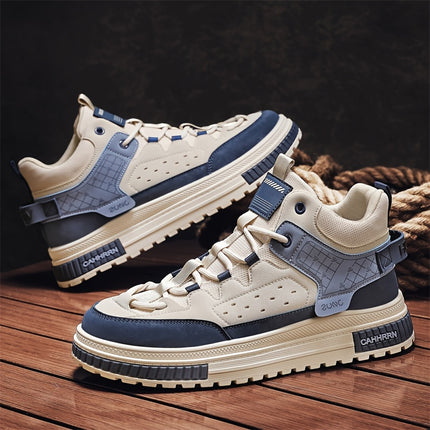 Men's High-Top Fashion Sneakers - Trendy Streetwear, Breathable & Comfortable, Lace-Up Casual Shoes for All Seasons HEBDO STORE