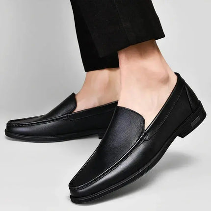 Luxury Brand Business Shoes Classic Brown Leather Shoes Men's Low Heel Loafers Shoes Comfortable and Breathable Wedding Shoes - Premium  from FRANTZDOL STORE  - Just $70! Shop now at FRANTZDOL STORE 