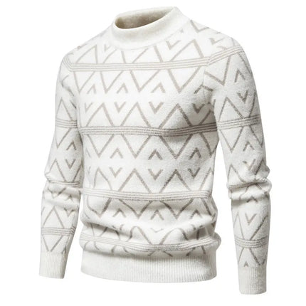 Men's Round Neck Pullover Thick Sweater FRANTZDOL STORE