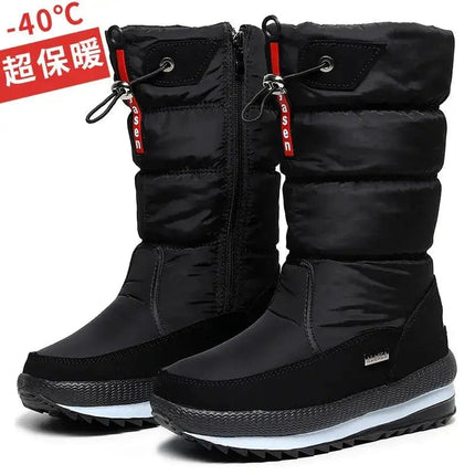 Women Snow Boots Platform Winter Boots Thick Plush Waterproof Non-slip Boots Fashion Women Winter Shoes Warm Fur Botas mujer - Image #3