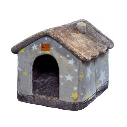 Foldable Dog House Pet Cat Bed Winter Dog Villa Sleep Kennel Removable Nest Warm Enclosed Cave Sofa Pets Supplies HEBDO