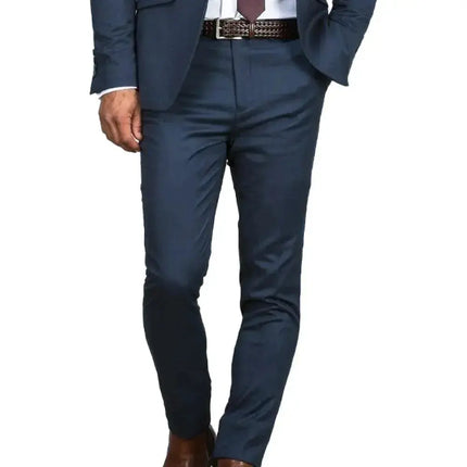 Gorgeous Slim Dark Blue Wedding Suits For Men Tailor-Made Suits Custom Made Suit Business Tailor Suit Men Fashion Blue Tuxedo - Premium  from FRANTZDOL STORE  - Just $180! Shop now at FRANTZDOL STORE 