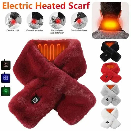 Heating Scarf USB Electric Heated Neck Wrap Heating Pad Pain Relief Three-gear Temperature Control Neck Warmer For Women Men HEBDO