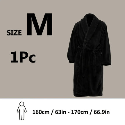 Ultra-Soft Fleece Bathrobe - Cozy, Warm & Machine Washable with Shawl Collar for Men and Women HEBDO