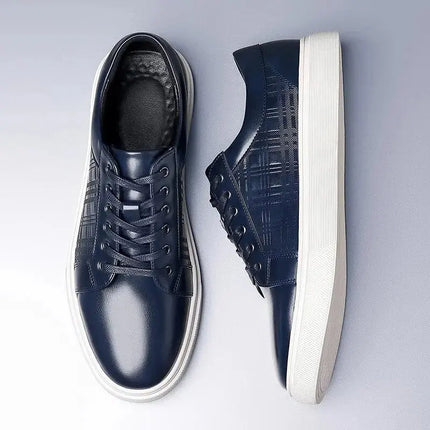 New Blue Men's Vulcanize Shoes Lace-up Solid Black Sneakers Casual Shoes Free Shipping Size 38-46 Men Shoes - Premium  from FRANTZDOL STORE  - Just $80! Shop now at FRANTZDOL STORE 