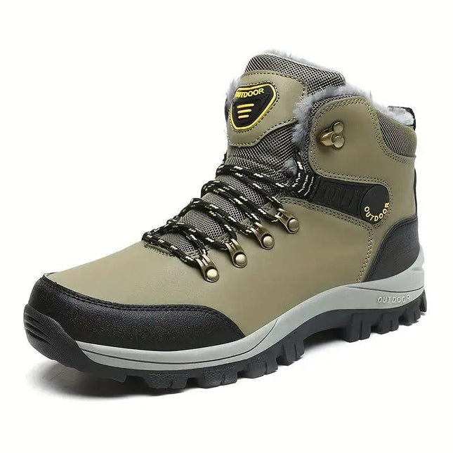 Men's Slip Resistant Snow Boots, Winter Thermal Shoes, Windproof Hiking Boots With Faux Fur Lining - Premium  from FRANTZDOL STORE  - Just $65! Shop now at FRANTZDOL STORE 