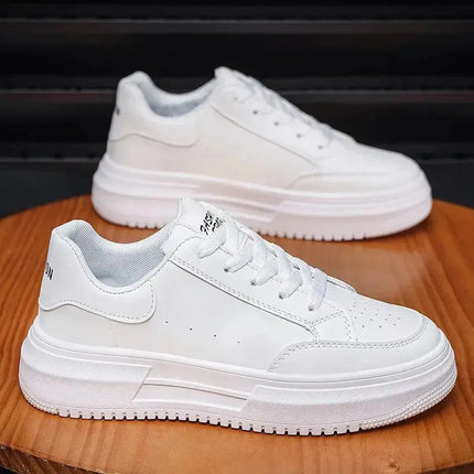 Men's Sports Shoes Elastic Laces Sneakers Round Toe  White Platform Walking Outdoor Footwear Non-slip Wear-Resistant Water Proof - Premium  from FRANTZDOL STORE  - Just $25.99! Shop now at FRANTZDOL STORE 