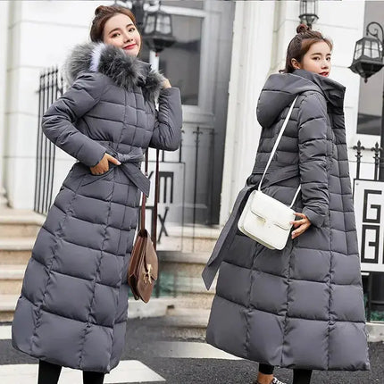 long Parkas korean style fashion quilted jacket women winter outfits 2023 Thicken Warm Long Coat Clothing Hooded Autumn Clothes - Premium  from FRANTZDOL STORE  - Just $80! Shop now at FRANTZDOL STORE 