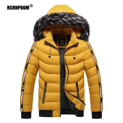 Winter Warm Jacket Men Parkas Fur Collar Hooded Thick Warm Cotton Outwear Male Windbreaker Brand Casual High-Quality Men Coat - Premium  from FRANTZDOL STORE  - Just $95! Shop now at FRANTZDOL STORE 