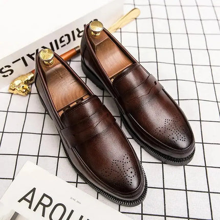 Luxurious Men Dress Shoes  Inner High Loafers Men Shoes Casual Shoe Man Fit Classic Party British Men's Height-increasing Shoes - Premium  from FRANTZDOL STORE  - Just $34.60! Shop now at FRANTZDOL STORE 