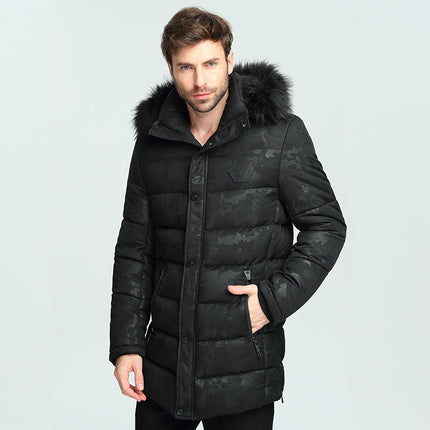 Men's Short Thickened Winter Outdoor Cotton-padded Clothing British Fur Collar Coat HEBDO STORE