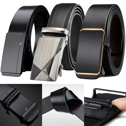 Men Belts Automatic Buckle Belt PU Leather High Quality For Men Leather Strap Casual For Jeans - Premium  from FRANTZDOL STORE  - Just $19.99! Shop now at FRANTZDOL STORE 