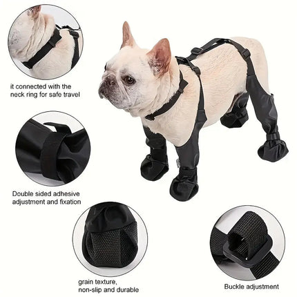 Waterproof Dog Boots with Adjustable Straps - All-Season HEBDO