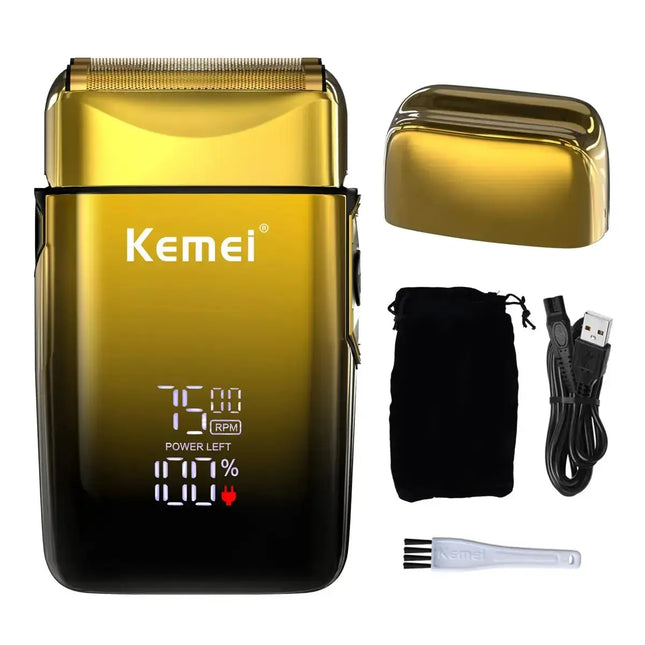 Kemei TX10 New Electric Shaver with LED Display Screen Rechargeable Hair Beard Razor Bald Head Shaving for Men - Premium  from FRANTZDOL STORE  - Just $35! Shop now at FRANTZDOL STORE 