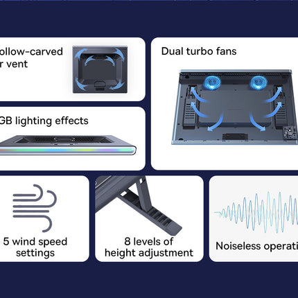Simple Cooling Notebook Stand Turbofan Version HEBDO STORE