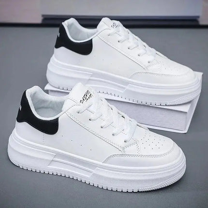 Men's Sports Shoes Elastic Laces Sneakers Round Toe  White Platform Walking Outdoor Footwear Non-slip Wear-Resistant Water Proof - Premium  from FRANTZDOL STORE  - Just $25.99! Shop now at FRANTZDOL STORE 