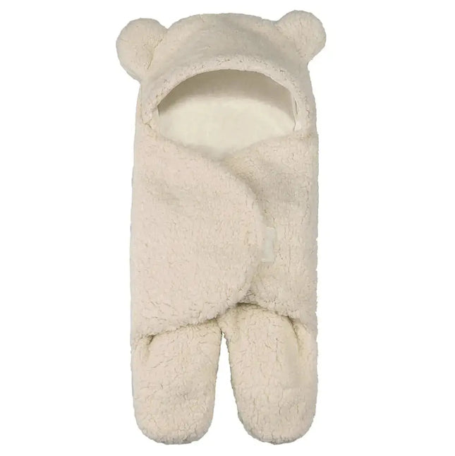 Lamb Plush Sleeping Bag Newborn Baby Swaddling Quilt - Image #7