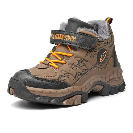 Children Casual Luminous Shoes For Boys Breathable Sneaker Winter Warm Plush Kids Hook&Loop Non-slipl Hiking Shoes - Premium  from FRANTZDOL STORE  - Just $39.99! Shop now at FRANTZDOL STORE 