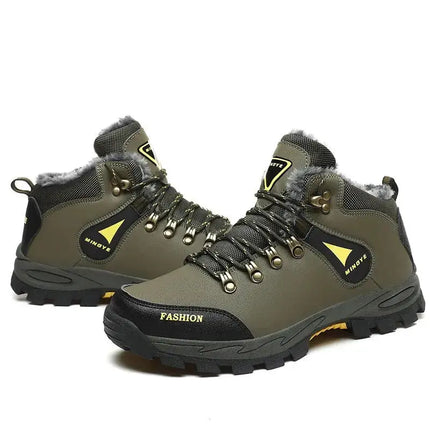 Outdoor Hiking Boots Men Waterproof Snow Boots With Fur Plus Size 39-47 - Premium  from FRANTZDOL STORE  - Just $42.05! Shop now at FRANTZDOL STORE 