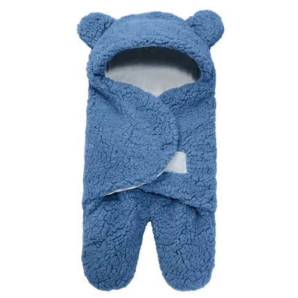 Lamb Plush Sleeping Bag Newborn Baby Swaddling Quilt - Image #11