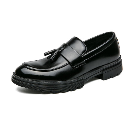 Men's Comfortable Breathable Tassel Slip-on Slip On Loafers Business Casual Leather Shoes HEBDO STORE