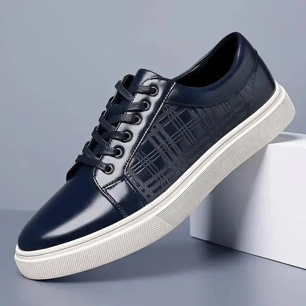 New Blue Men's Vulcanize Shoes Lace-up Solid Black Sneakers Casual Shoes Free Shipping Size 38-46 Men Shoes - Premium  from FRANTZDOL STORE  - Just $80! Shop now at FRANTZDOL STORE 