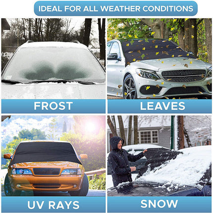 4 Layers Magnetic Car Windscreen Cover Winter Ice Frost Snow Protector Sunshade HEBDO STORE